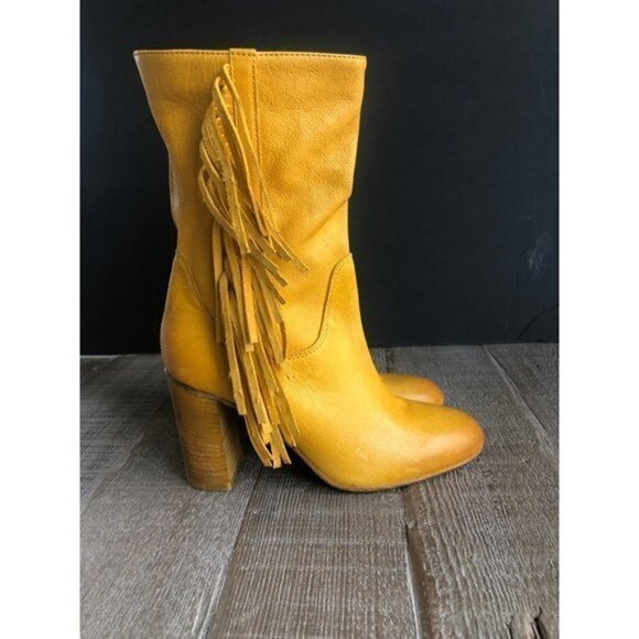 NEW FREE PEOPLE Wild Rose Slouch tan leather Boots size 37 - Picture 2 of 8